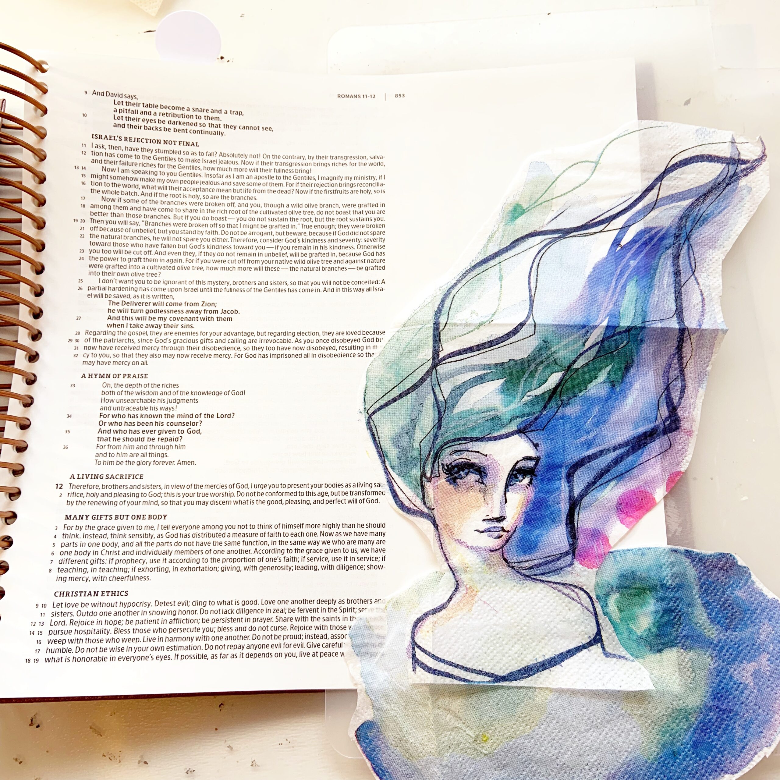 Transform as a Leader Mixed Media Bible Journaling The Scrappy Wife