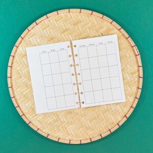 Tall Mini Planner Size