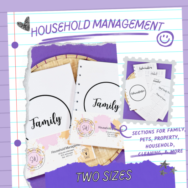 Household Management Planner Insert