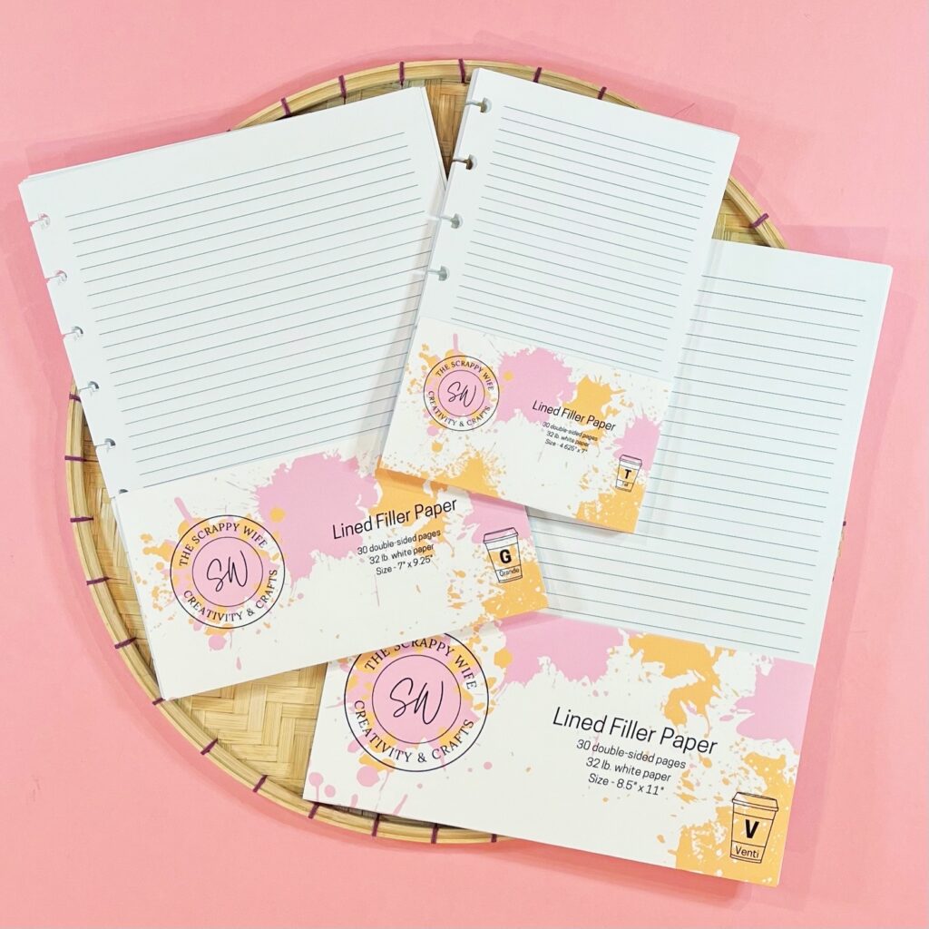 Lined Planner Filler Paper