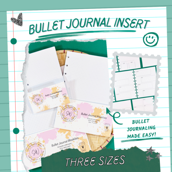 Undated Bullet Journal Planner Insert