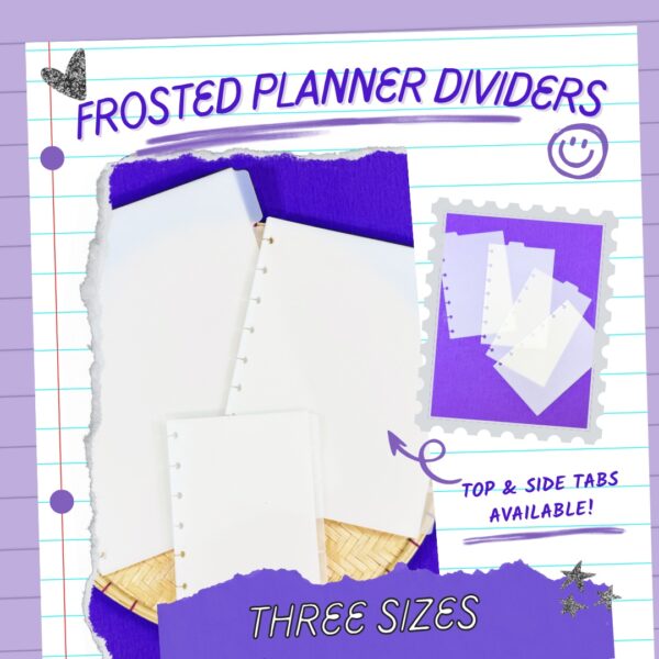 Frosted Planner Dividers