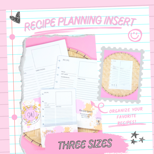 Recipe Planning Insert
